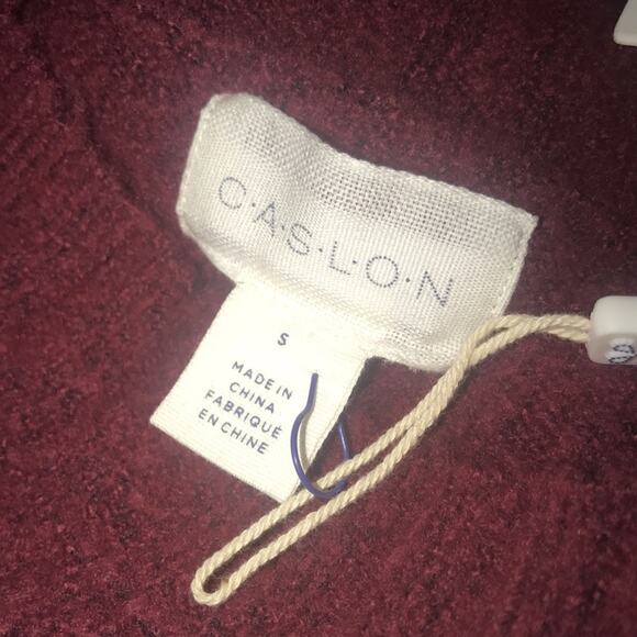 Caslon Red Cordovan Side Snap Tunic Sweater Size Small - Picture 6 of 9